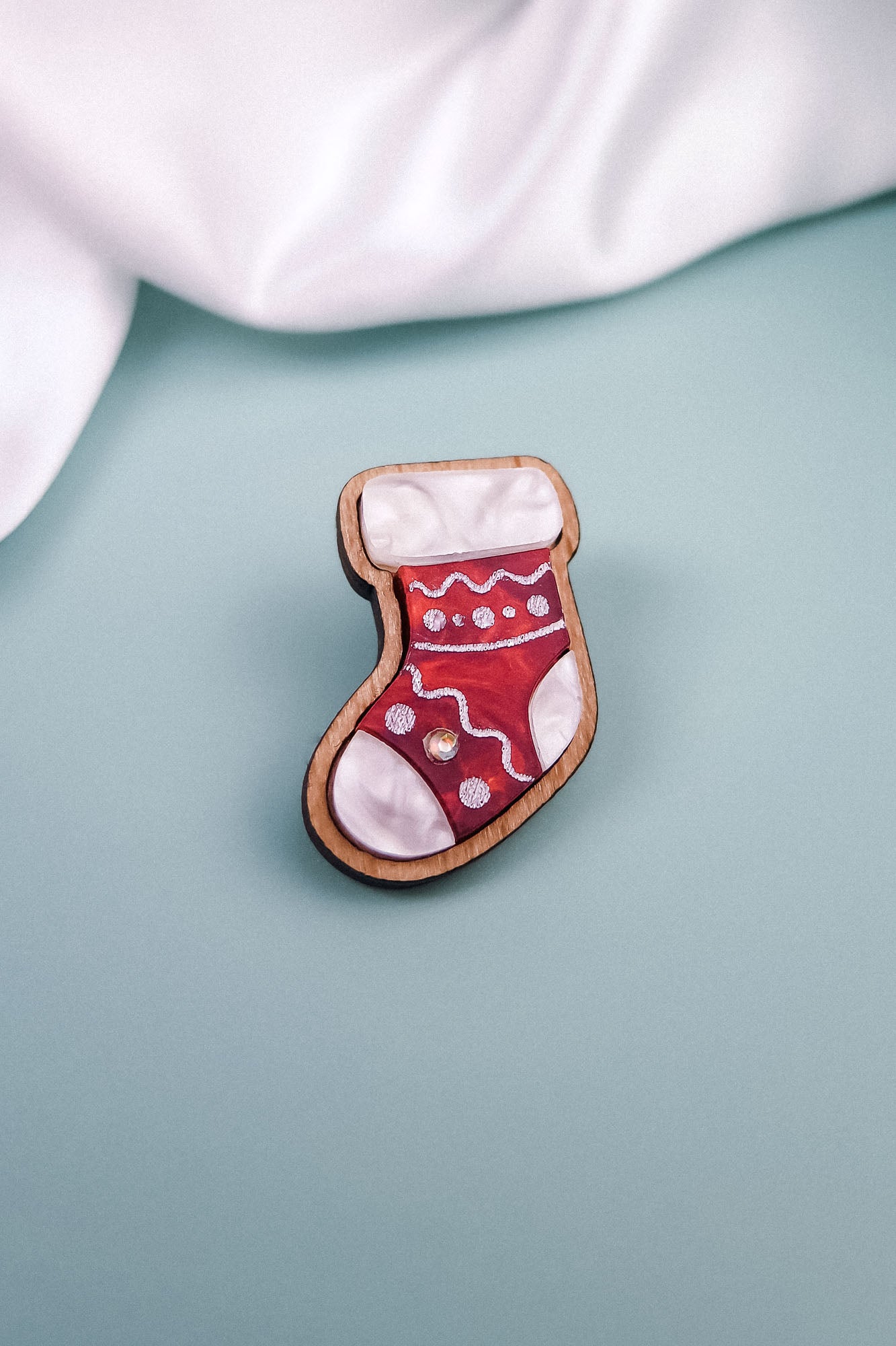 Christmas Stocking Pin - DORUZOVA